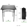 Mesa Plegable Portátil para Exteriores Anti-Grano de Madera Rollo de Huevo Mochila Mesa Sencilla de Aleación de Aluminio Portátil Mesa para Picnic Barbacoa
