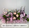 Arreglo de Suelo para Boda Camino Morado Guía de Flores Flor Colgante Flor Artificial Banquete de Compromiso Arreglo de Boda Decoración de Escenario de Salón de Bodas Flor