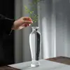 Florero de vidrio transparente arreglo floral dispositivo de flor hidropónica mesa de comedor sala de estar nuevo chino Zen hidropónico botella de Guanyin