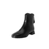 Botas Femininas 2024 Botas de Cavaleiro Femininas Cano Curto Simples com Comércio Exterior Francês Profissional Botas Lavadas Novas Outono e Inverno Grão Grosso