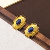 Brincos Vintage Originais Girasol Lápis Lápis Antigos Médios Brincos para Mulheres Luxo Leve Brincos de Alto Padrão para o Inverno