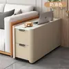 Gabinete Lateral de Sofá de Pie de Lujo Ligero con un Toque de Alta Gama, 30 cm de Ancho, Hecho de Madera Maciza, Ultra Angosto, Gabinete Lateral de Espacio Pequeño, Mesa Auxiliar Moderna Simple
