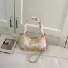 Bolsa de Ombro Floral Estilo Vintage de Primavera, Necessaire, Grande Capacidade, Fresca e Estilosa, Bolsa de Axila Estilo Fada para o Dia a Dia