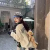 Gorra de la Marina Británica Estilo Coreano Estilo Ins Gorra de Otoño e Invierno Circunferencia de Cabeza Grande Gorra de Béisbol Mostrando la Cara Gorra de Marinero Pequeña Dulce Jk
