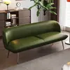 Alquiler apartamento sofá de cuero moderno minimalista sofá largo asiento doble o triple estilo italiano minimalista sofá para apartamento pequeño