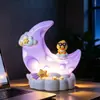 Novo animal de estimação fofo pequeno desenho animado balão de ar quente estrela luz maré brincar boneca menina coração luz noturna decoração de mesa ornamentos
