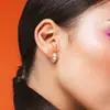 Brincos de Diamante Mais Vendidos Transfronteiriços, Brincos de Luxo Leve, Moda Europeia e Americana, Brincos Versáteis Totalmente de Diamante, Brincos, Brincos Elegantes para Mulheres