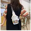 Bolsa Transversal Versátil com Alça Larga, Pequena Bolsa de Ombro Infantil da Moda, Nova Bolsa de Peito de Lona Estudantil Fashion, Leve
