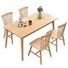 Mesa de jantar de madeira maciça nórdica mesa de jantar de apartamento pequeno doméstico e combinação de cadeira 4 pessoas 6 pessoas mesa de jantar retangular de cor de madeira original