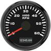 Tacômetro universal com motor modificado de 52 mm 3/4/6/7 / 8K adequado para carros, barcos, iates 9-30V