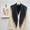 Moda Coreana Primavera y Otoño 2025 Atmosphere Sarong Cuadrado Delgado de Satén de Sarga Imitación de Seda Fresco 90*90