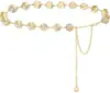 Cadena de Cintura de Cadena Metálica Retro Europea y Americana Decorativa Versátil para Mujer Combinación de Verano Falda Vestido Traje Cinturón Ancho para Damas