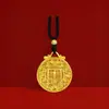 Colgante Tradicional Vietnamita de Oro Arena Resistente al Fuego y que no se Desvanece para el Año del Caballo, Simbolizando el Éxito, Se Puede Quemar, Joyería de Oro Arena