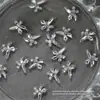 Accesorios para Uñas de Aleación Metálica tipo Estrella de Alta Calidad con Decoraciones Brillantes Blancas Acabado K9 Venta al por Mayor