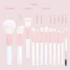 Conjunto de 12 Pincéis de Maquiagem, Incluindo Pincel para Pó, Pincel para Blush, Pincel de Detalhe para Olhos, Ferramentas para Maquiagem de Sobrancelhas e Lábios, Pincel para Fixar Sombra