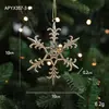 Novos Pingentes de Natal Dourados Transfronteiriços, Enfeites Galvanizados para Árvore de Natal, Flocos de Neve, Acessórios de Veados, Suprimentos de Natal