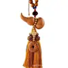 Colgante de calabaza de madera de durazno natural para coche para seguridad, decoración de coche de loto, amuleto de alta gama para lugares escénicos y templos, regalo de bendición