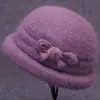 Sombreros para mujeres de mediana edad y ancianas, sombrero cálido de invierno para mamá, grueso con terciopelo, sombrero tipo cubo para personas mayores, abuela, sombrero de lana tejido para señora mayor