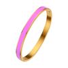 Joyería de moda europea y americana de comercio exterior, pulsera de acero inoxidable con cierre dorado para mujer, versión estrecha, pulsera de acero de titanio.