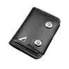 Portatarjetas Plegable Antidesmagnetización Nuevo para Hombre Billetera de Doble Botón Bolso de Almacenamiento de Tarjetas y Monedas de Gran Capacidad de Moda