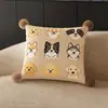 Almohada Linda con Forma de Perro, Cojín Refrescante de Verano Amigable con la Piel, Cojín Decorativo para Sofá de Sala de Estar, Respaldo de Cama, Cojín Decorativo para Mirador