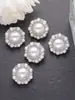 Botões Flor de Pérola Redonda em Liga Metálica Mais Vendidos no Exterior Adequados para Decoração de Suéter Cardigan Vestido Botões Costurados à Mão em Estoque