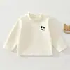 Ropa interior básica de algodón suave Clase A para bebé, camiseta de manga larga para otoño e invierno para bebés, elegante y adecuada para usar como prenda exterior, ropa infantil para niños y niñas