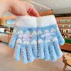 Guantes de Kuromi para Niños Guantes Cálidos de Invierno para Niñas Pequeñas Lindos Guantes sin Dedos de My Melody para Niñas y Bebés para Proteger Contra el Frío y el Viento