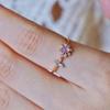 Anillo de Color Arcoíris Combinable Ropa Dopamina Moda para Mujer Blanco Subcultura Nicho Sentido de Alta Gama Anillo Abierto