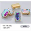 Joyas para Vestidos de Novia Bolsos Zapatos Accesorios DIY con Agujeros Diamante de Garra Cosido a Mano Oro Transfronterizo Base Rectangular Octagonal Diamante de Garra