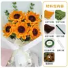 Palitos Torcidos Florales Encriptados Paquete de Materiales DIY Hechos a Mano Tejido Infantil Tallos de Chenilla Súper Densos Venta al por Mayor Palitos Torcidos de Girasol