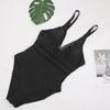 Traje de baño de talla grande para mujer transfronterizo nuevo europeo y americano, color sólido, confeccionado con malla, fertilizante de costuras, traje de baño de AliExpress