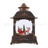 Decorações de Natal bola de água lâmpada grande plana vento lâmpada automática neve floco de neve música caixa de música presente de Natal ornamentos
