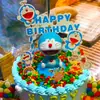 Muñeca Kt Gato Mueve la Cabeza Muñeca Decoraciones para Pastel de Cumpleaños Adornos Gato Ding Dang Capitán América Doraemon Adornos