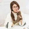 Yifan outono e inverno viagem ao ar livre quente moda coreana tendência luvas com buraco para o polegar short duas luvas de braço com diamante feminina