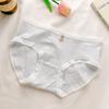7A Ropa interior bacteriostática nueva, sencilla y dulce para mujer, de cintura media, cómoda y transpirable, de algodón puro, para niñas.
