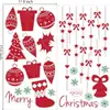 Adornos colgantes de Navidad, cajas de regalo, pegatinas de pared, calcetines, campanas, pegatinas autoadhesivas, pegatinas de decoración navideña para ventanas y puertas