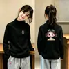 2026 Outono/Inverno Nova Camiseta de Manga Longa para Meninas Camada Base Lã Alemã Infantil Estilosa Quente Crianças Médias e Grandes Top Versátil