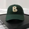 Gorra de Béisbol de Algodón de Alta Calidad con Letra B para Hombres y Mujeres Estudiantes Pareja Visera Curva Gorra Deportiva Versátil Coreana