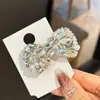 Pinza para el Cabello de Zirconia Plateada Brillante con Lazo para Mujer, Exquisita Pinza Lateral para el Cabello, Clip de Accesorios para el Cabello de Lujo Ligero de Gama Alta