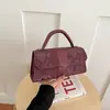 Bolso de mano para mujer para comercio exterior, nuevo bolso cuadrado pequeño de moda 2026, bolso cruzado artístico de nicho estilo ins, bolso de mano para mujer