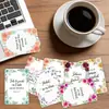 Tarjetas de Escritura en Español Modelo 36 Transfronterizo Tarjetas de Bendición Florales Acuarela Decoración de Diario Adorno de Escritorio Tarjetas