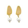 Pendientes de Piedra Natural Transfronterizos que No se Desvanecen para Mujer, Versátiles y de Alta Gama, Pendientes de Tuerca con Aguja de Plata 925, Estilo Moda Commuter de Qingdao