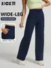 Pantalones de Yoga de Cintura Alta de Pierna Ancha con Cordón Elástico, Pantalones de Fitness Sueltos de Tallas Grandes para Mujer para Pilates, Correr y Ejercicio