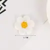 Lindos Accesorios para el Cabello de Peluche con Expresión Sonriente Accesorios de Pegatinas de Tela de Flores DIY Accesorios de Decoración para Bolsos de Margarita