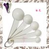 Cuchara medidora de plástico PP de cinco piezas, utensilios para hornear con escala, cuchara medidora de sal, cuchara para leche en polvo, cuchara medidora, utensilios de cocina