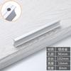 Manija Moderna Simple de Aleación de Aluminio en Forma de Tira Negra Mate Perfil de Aluminio para Armario Gabinete Manija Mate Muebles