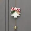 Adornos Navideños de Peluche Transfronterizos, Ramas de Pino Simuladas, Lazos, Cascabeles, Decoraciones para Colgar en Ventanas y Coches, Recuerdos para Fiestas Navideñas
