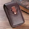 Cinturón de cuero PU para hombre, bolsa para teléfono móvil, riñonera, doble capa, para hombres de mediana edad y mayores, monedero de trabajo, venta al por mayor de fábrica