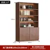 Gabinete de libros usados estilo retro personalizado puerta de vidrio exhibición gabinete de vino sala de estar del hogar estantería integrada de pared a techo mano